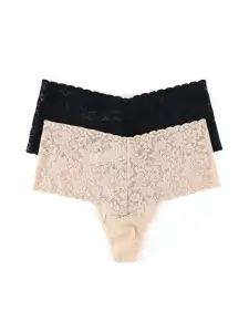 2 Pack Retro Lace Thong