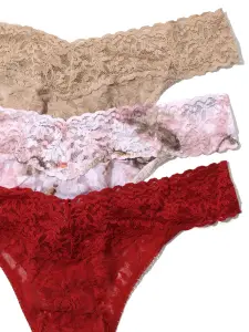 3 Pack Original Rise Thongs Antique Lily(CHAI/ANTIQUE LILY/BURNT SIENNA RED,OS (4-14))