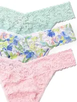 3 Pack Original Rise Thongs Exclusive Brush Stroke Sale(LOW TIDE BLUE/BRUSH STROKE/BLISS PINK,OS (4-14))