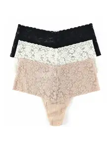 3 Pack Retro Lace Thong Exclusive