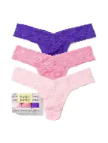 3 Pack Signature Lace® Low Rise Thongs In Printed Box Lipgloss