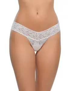 3 Pack Signature Lace® Low Rise Thongs White(WHITE,OS)