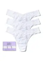3 Pack Signature Lace® Original Rise Thongs White
