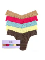 5 Pack Signature Lace Original Rise Thongs