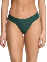 BreatheSoft® Natural Rise Thong Great Heights Green Sale