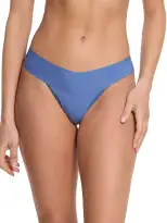 BreatheSoft® Natural Rise Thong Rainy Day Blue Sale