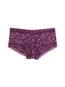 Cross Dyed Leopard Boyshort Black Tulip/ Lavender Tea