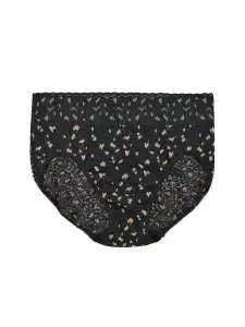 Cross-Dyed Leopard French Brief Black