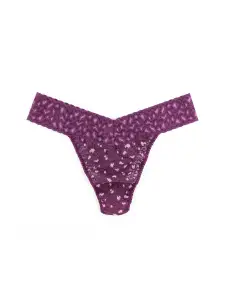 Cross-Dyed Leopard Original Rise Thong Black Tulip