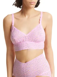 Cross Dyed Leopard V-Neck Retro Bralette Rose Petal/ Orange