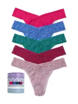 Holiday 5 Pack Signature Lace® Original Rise Thong