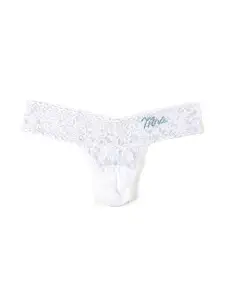 Mrs. Low Rise Thong(WHITE-BLUE CRYSTALS,OS)