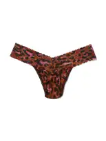Petite Size Printed Signature Lace® Thong Throwback Sale(Throwback,OS (0-4))