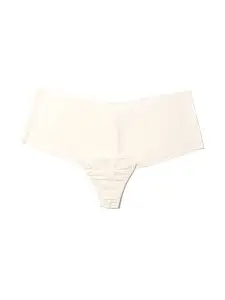 Plus Size Breathesoft™ High Rise Thong Linen White
