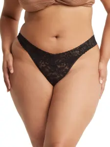 Plus Size Daily Lace™ Original Rise Thong Black Sale