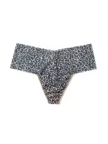 Plus Size Printed Retro Lace Thong Classic Leopard