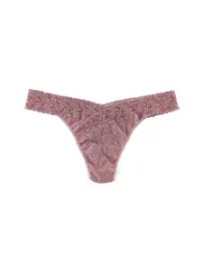 Plus Size Signature Lace® Original Rise Thong Artichoke Heart Purple