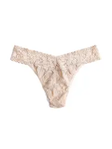 Plus Size Signature Lace® Original Rise Thong Chai