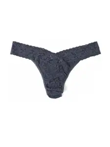 Plus Size Signature Lace® Original Rise Thong Granite Grey