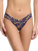 Printed Signature Lace® Low Rise Thong Central Park