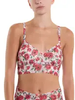 Printed V-Neck Retro Lace Bralette Je' Taime Sale
