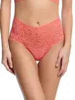 Retro Lace Thong Courageous Coral Pink