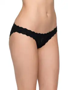 Signature Lace Brazilian Bikini Black