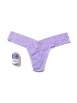 Signature Lace Low Rise Thong Candy Heart Hyacinth Purple