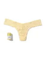 Signature Lace Low Rise Thong Candy Heart Shortcake Yellow