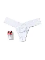 Signature Lace Low Rise Thong Fortune Cookie White