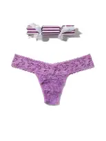 Signature Lace Low Rise Thong Holiday Cracker Venus Purple Sale