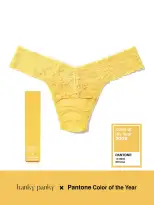 Signature Lace Low Rise Thong | PANTONE 14-0848 Mimosa