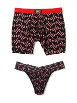 Signature Lace Original Rise Thong And Saxx Super Soft Vibe Boxer Brief