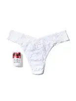 Signature Lace Original Rise Thong Fortune Cookie White
