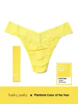 Signature Lace Original Rise Thong | PANTONE 13-0647 Illuminating