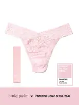 Signature Lace Original Rise Thong | PANTONE 13-1520 Rose Quartz