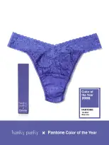 Signature Lace Original Rise Thong | PANTONE 18-3943 Blue Iris