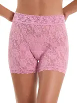Signature Lace® Boxer Brief Tea Cake Pink Sale