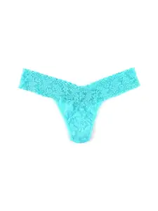 Signature Lace® Low Rise Thong Beau Blue