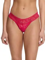 Signature Lace® Low Rise Thong Beet Juice Red