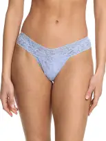 Signature Lace® Low Rise Thong Clarity Blue