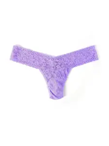 Signature Lace® Low Rise Thong Electric Orchid Purple