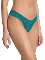 Signature Lace® Low Rise Thong Northern Lights Green