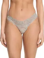 Signature Lace® Low Rise Thong Sleep In Grey