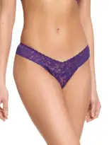 Signature Lace® Low Rise Thong Snow Day Purple