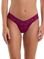 Signature Lace® Low Rise Thong Sugar Plum Red