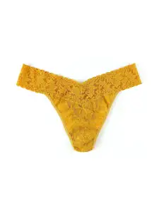 Signature Lace® Original Rise Thong Spiced Amber Yellow