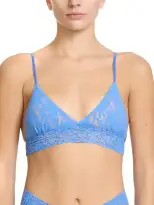 Signature Lace® Padded Triangle Bralette Take The Plunge Blue