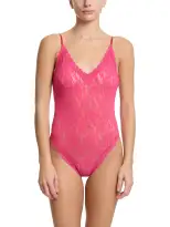 Signature Lace® Thong Back Bodysuit Un-Beet-Able Pink