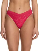 Signature Lace® V-Front High Cut Thong Beet Juice Red Sale